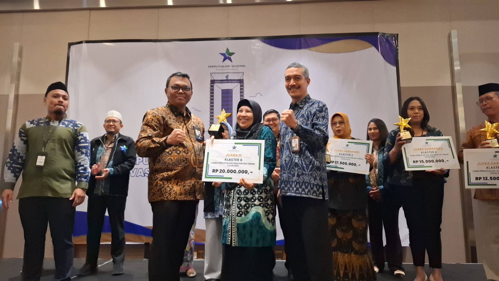 Perpustakaan Ulil Albab MAN 3 Bantul, raih Juara 3 Cluster II, Lomba perpustakaan SMA/SMK/MA terbaik tingkat nasional tahun 2024, Jakarta, 20 September 2024.